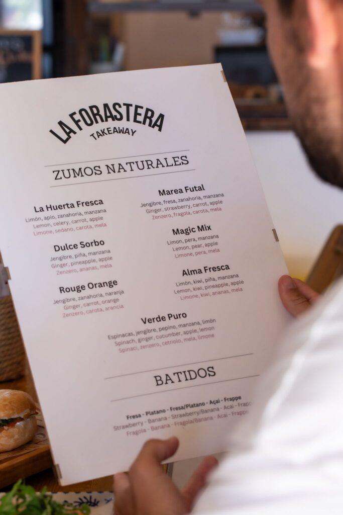 menu cliente happy cocktel de sensaciones la forastera